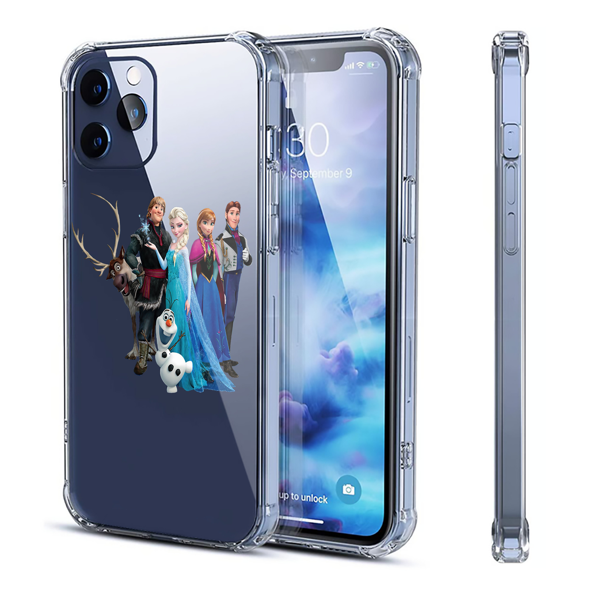 （画像用） アナと雪の女王 アンナ エルサ Frozen Anna Elsa 【iPhone 12シリーズ対応】透明スマホケース（クリアソフトケース）